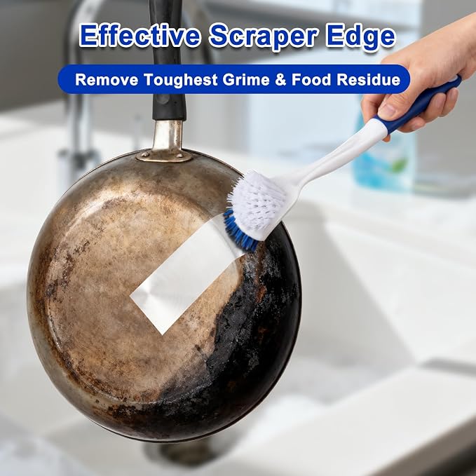 Heavy Duty 2 Pack Dish Scrub Brush - Image 7