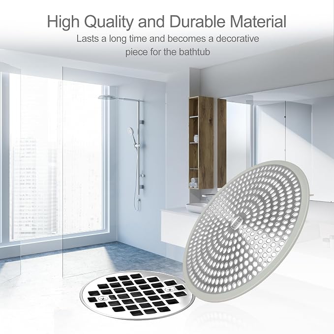LEKEYE Shower Drain Hair Catcher | Strainer | Shower Stall Drain Cover | - Image 6