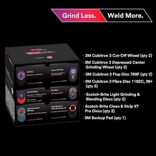 3M Grind Less Weld More Promo Kit, 4-1/2 in Discs, 16 Piece Welding Kit - Image 2