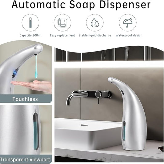 Automatic Liquid Soap Dispenser, 300ML Touchless 4 Gear Adjustable, Countertop - Image 2