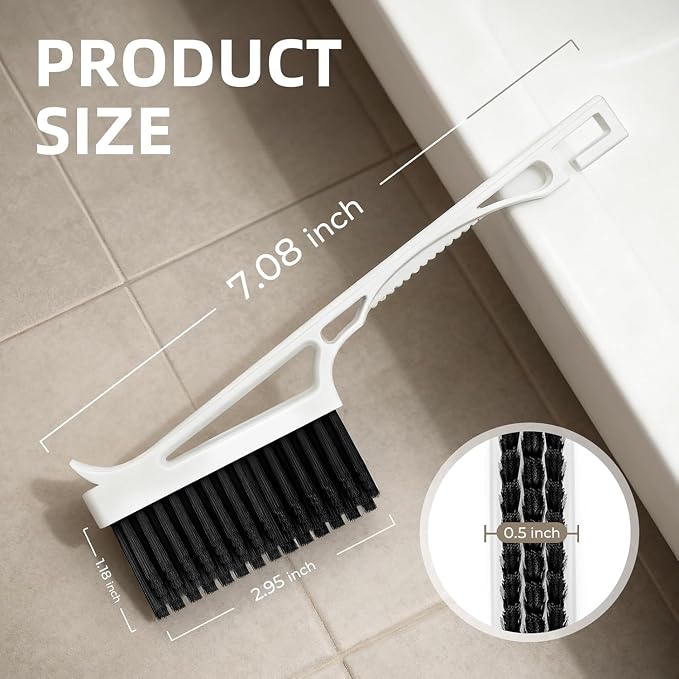 Grout Cleaner Brush V Shape, Stiff Grout Cleaning Brushes - Image 8
