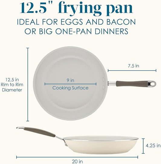 Rachael Ray Cucina Ceramic Nonstick Frying Pan/Skillet, 12.5 Inch Non Stick - Image 2