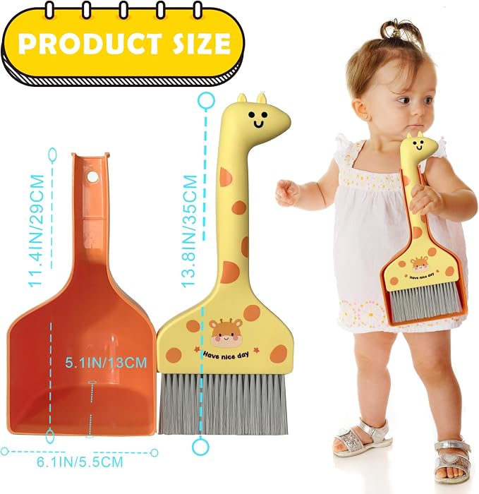Small Broom with Dustpan Combo Set Cartoon Mini Broom and Dustpan Set Cute - Image 7