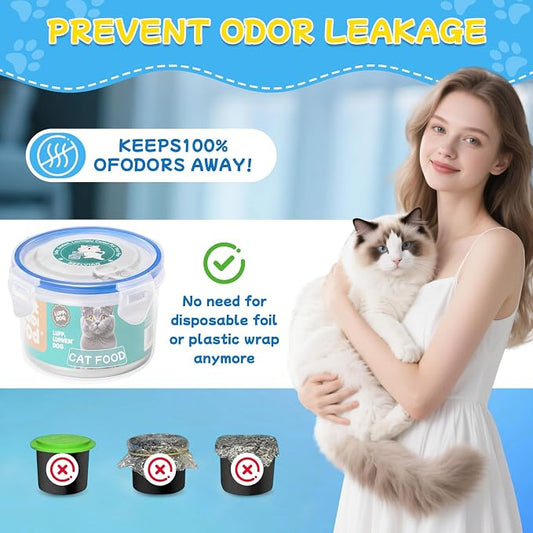 REFLYING Canned Cat Food Storage Lids, Reusable Airtight Can Cover Pet Food - Image 2