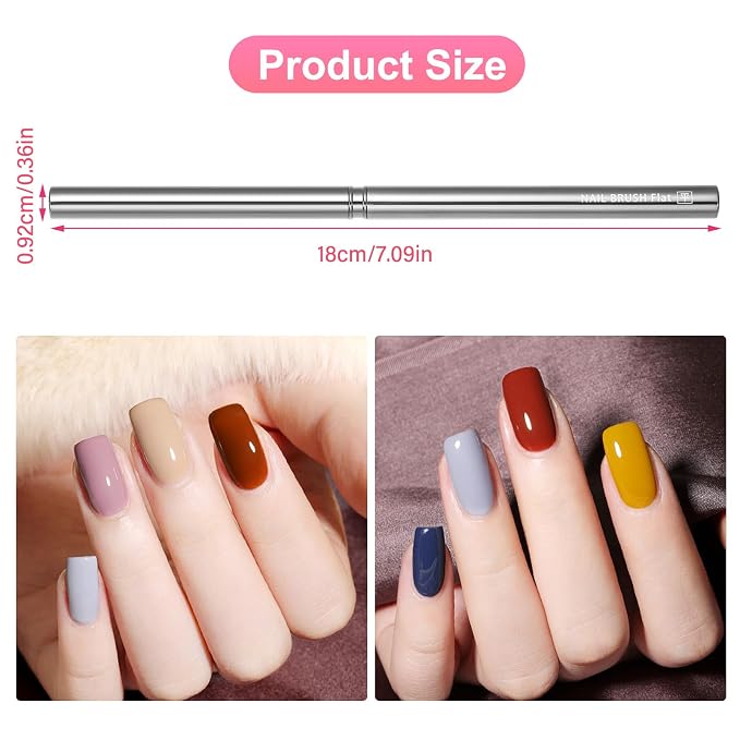 3Pcs Nail Art Clean-Up Brushes Set, Cleaning Mistake Polish On Cuticles Angled - Image 8