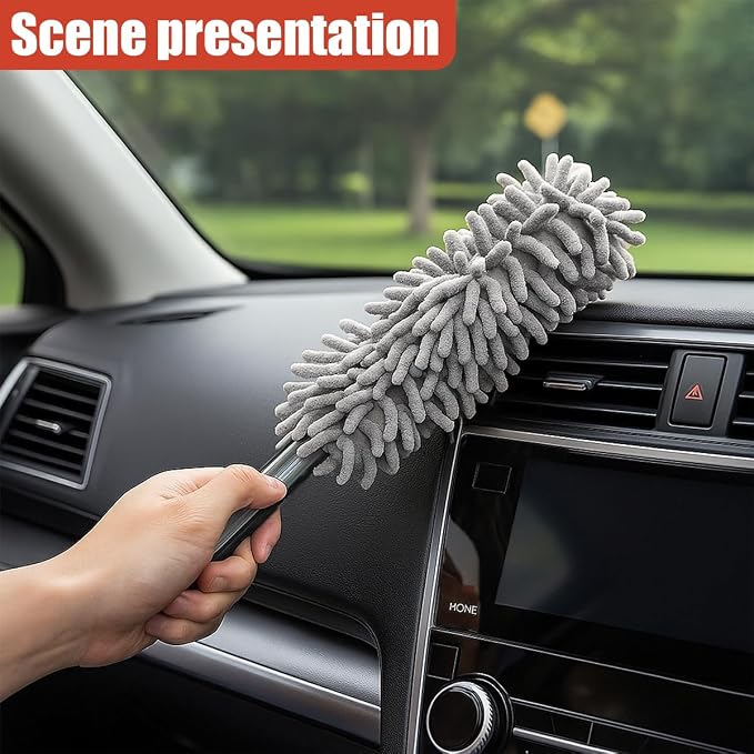 Car Interior Duster, No Scratch Microfiber Cleaning Brush - Image 6