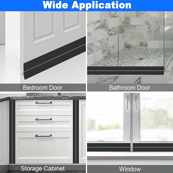 ToLanbbt Weather Stripping Silicone Door Seal Strip 2 in x 10 ft Door Draft - Image 7