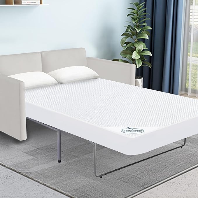 Sleeper Sofa Full Terry Mattress Protector Waterproof for 54''×72'' up to 8'' Depth, Ultra Soft & Breathable Smooth Top Fitted Mattress Cover Skin-Friendly Machine Washable