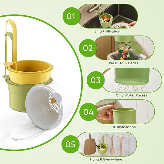 Hanging Food Waste Catcher for Sink, Sink Strainer Basket - Image 2
