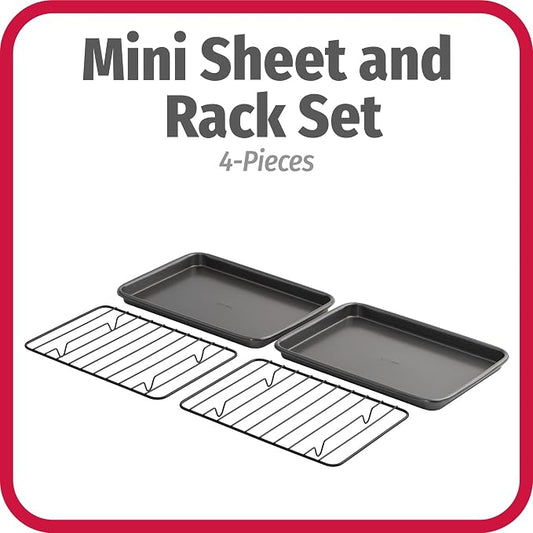 GoodCook Set of 2 Nonstick Steel 9" x 6" Toaster Oven Mini Baking Sheets - Image 2