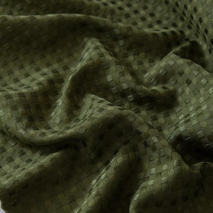 Queen Bed Skirt, Wrap Around Bed Skirt with Pleated Corner, 18 Inch Drop Pleated Waffle Weave Bedskirts, Anti-Slip, Microfiber, Green, 18'' Queen