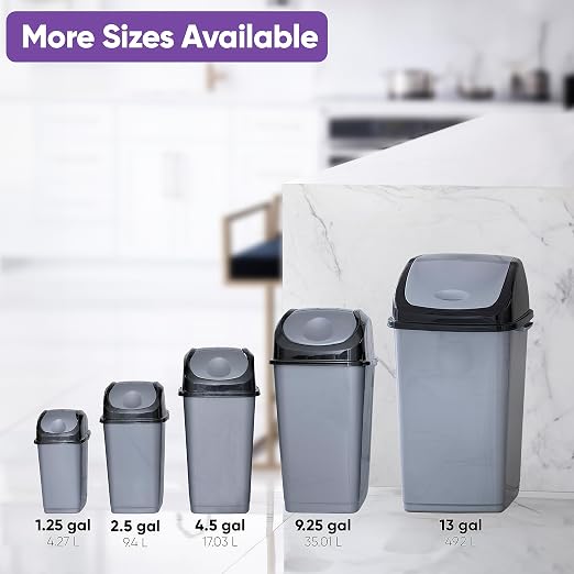 Superio Trash Can with Swing Top Lid 9 Gallon - Image 9