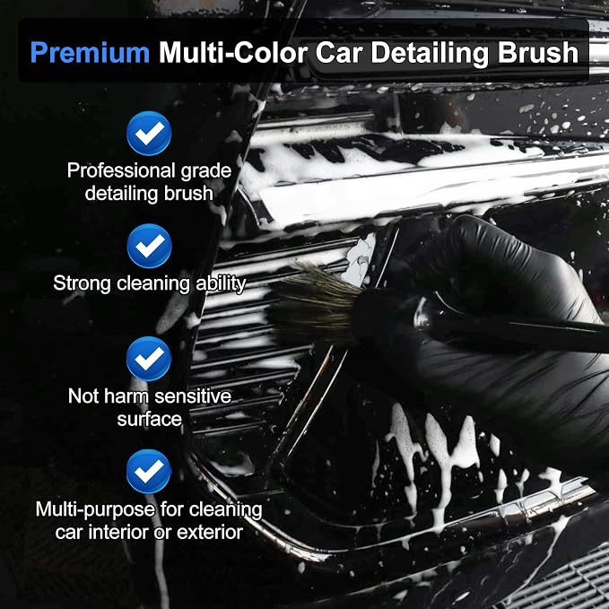 10PCS Car Detailing Cleaning Kit Interior Cleaner, Car Detailing Brushes - Image 7