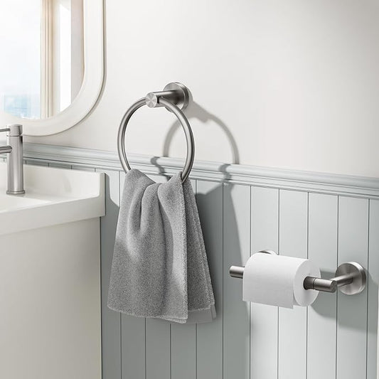 FORIOUS Toilet Paper Holder Wall Mount, SUS304 Stainless Steel Double Post - Image 2