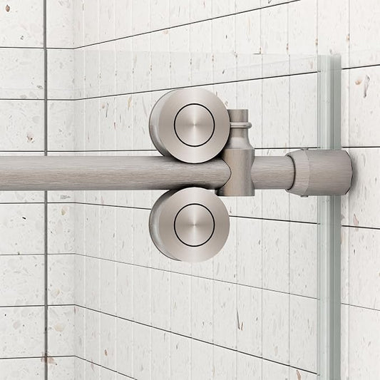 Sunrosa Frameless Shower Door, 51-55" W x 76" H Sliding Shower Door - Image 2