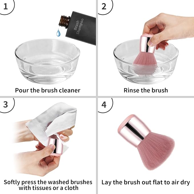 Vaincre Nail Art Dust Powder Remover Brush, Soft Nail Art Dust Cleaner Brush - Image 7