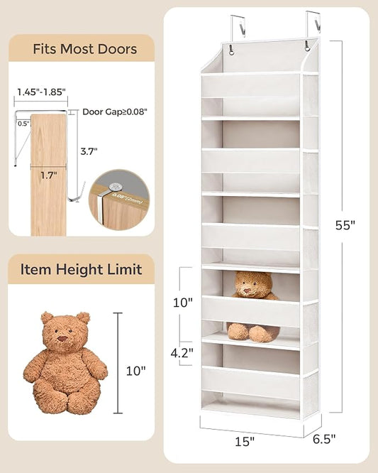 ULG 2 Pack 5-tier Over the Door Organizer Beige - Image 2