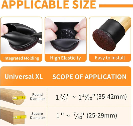Ezprotekt 8 Pcs Extra Large Chair Leg Protectors - Image 2