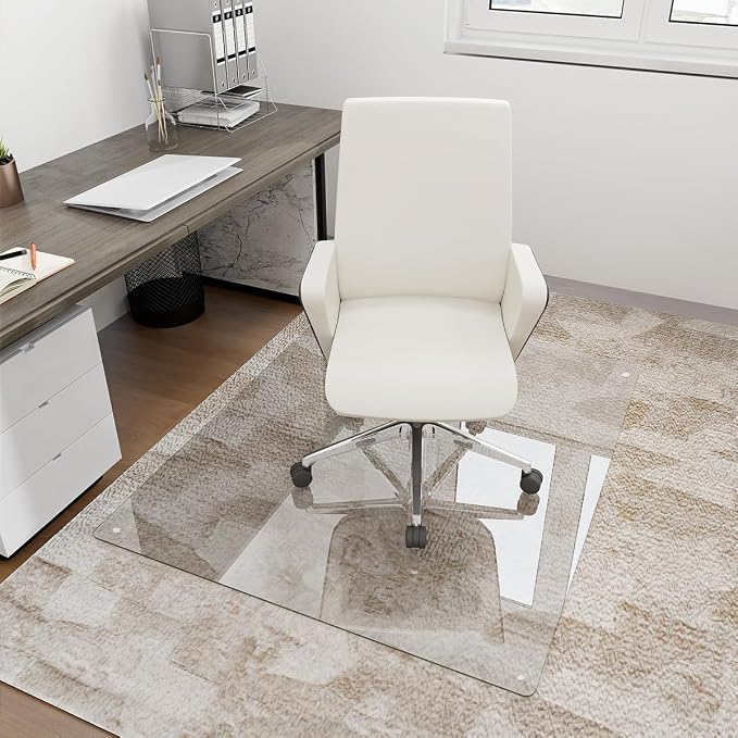 Tempered Glass Floor Mat for Office Chair, for Carpeted or Hard Floor, - Image 7