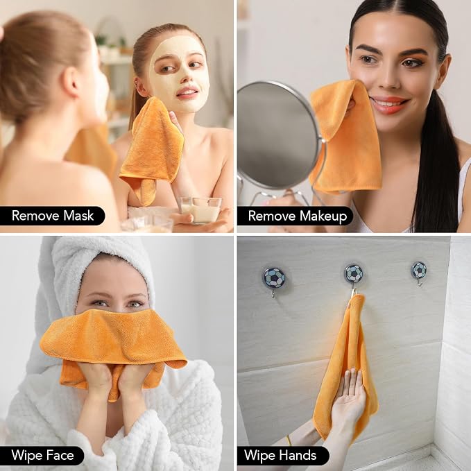 SINLAND Microfiber Facial Cloths Fast Drying Washcloth 12inch x 12inch - Image 7