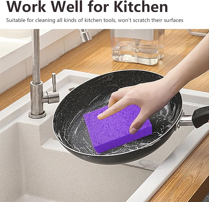 Cleaning and Washing Sponge, 3 Pack Large Extra Thick Heavy Duty Sponge - Image 8