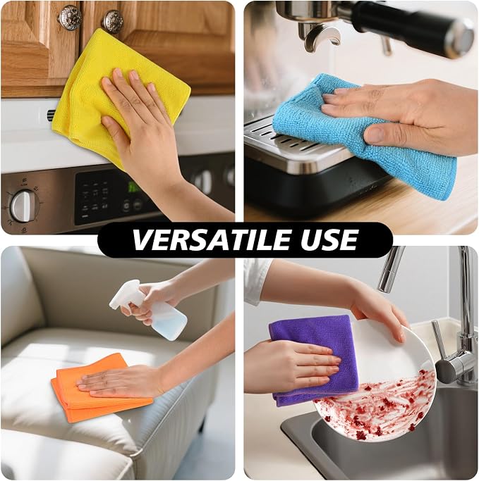 SINLAND Microfiber Rag Absorbent Cleaning Cloth Kitchen Dish Cloth Quick Dry - Image 7