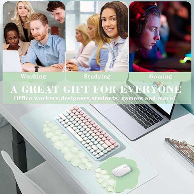 Gel Cloud Keyboard and Mouse Wrist Rest, Cute Wrist Support and Arm Support Rest - Image 7