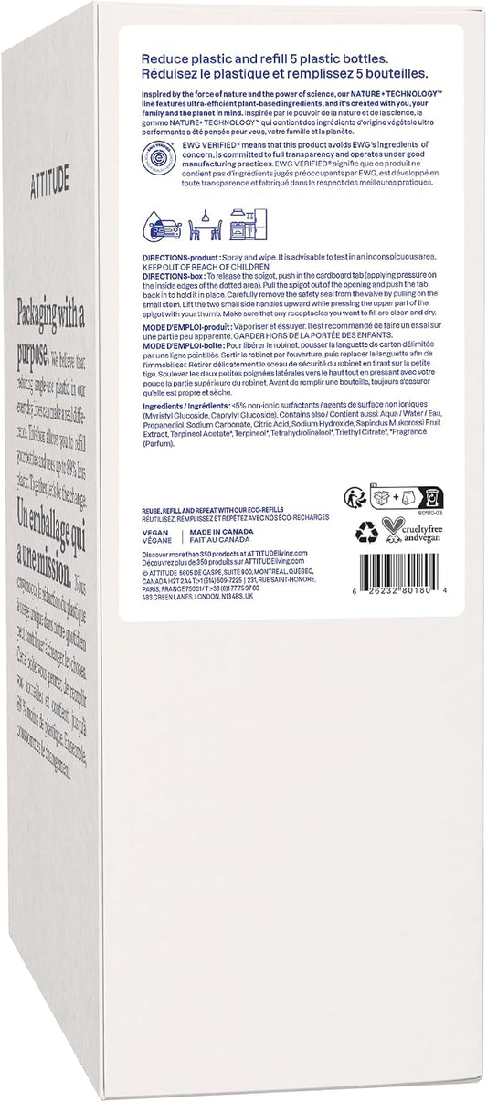 ATTITUDE All-Purpose Cleaner Refill, EWG Verified, Plant-Based & Vegan - Image 2