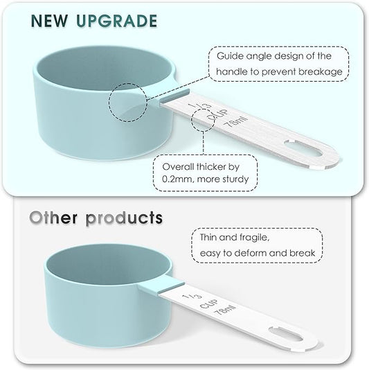 TILUCK Measuring Cups & Spoons Set, Stackable Cups and Spoons, Nesting Measure - Image 2