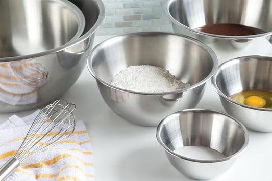 Fox Run 6-Piece Nesting Stainless Steel Polished Mirror Finish Mixing Bowls Set - Image 2