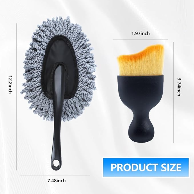IPELY 6 Pack Car Cleaning Supplies – Car Duster Interior & Brush Interior & - Image 8