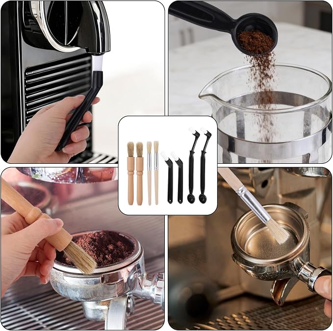 8pcs Coffee Cleaning Brush Set, Espresso Machine & Grinder Cleaning Brushes - Image 7