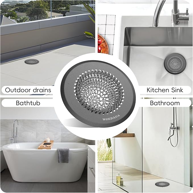 Bathtub Drain Hair Catcher: Fast Drainage Shower Version, Reversible 304 - Image 6