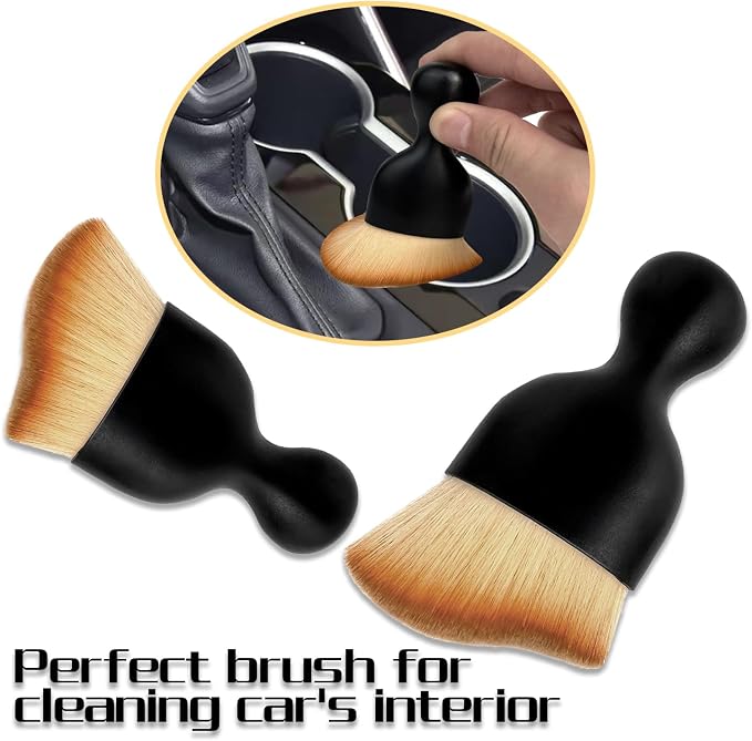 Car Interior Dust Brush, Auto Detailing Brush, Soft Bristles Car Cleaning - Image 6