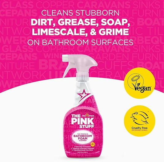 Stardrops - The Pink Stuff - Miracle Bathroom Foam Cleaner 750ml - Baths - Image 2