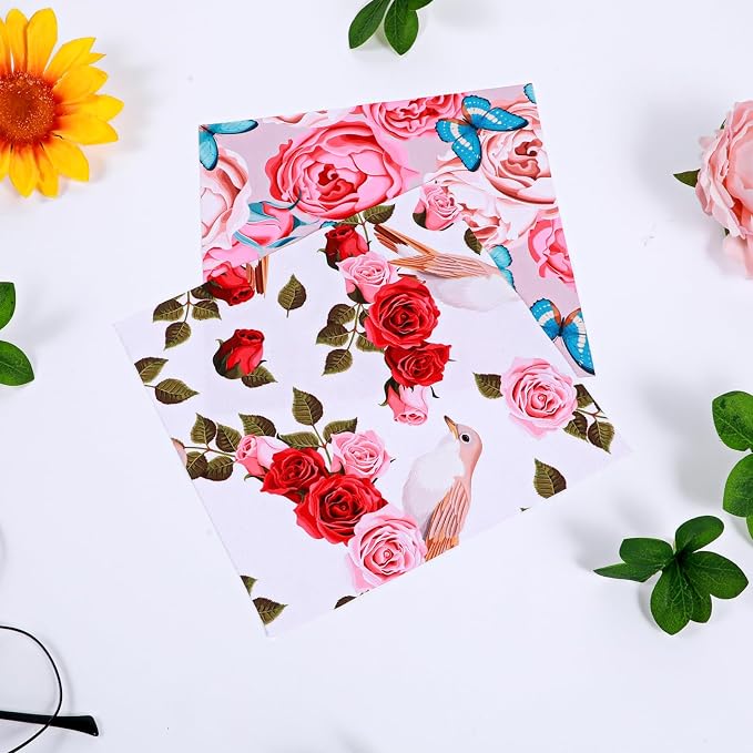 6 Pcs Thickened Glasses Cleaning Cloth Elegant Flower Design Microfiber - Image 7