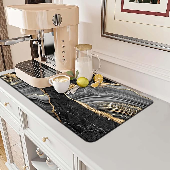 MCALK Marble Black Dish Drying Mat - Image 7
