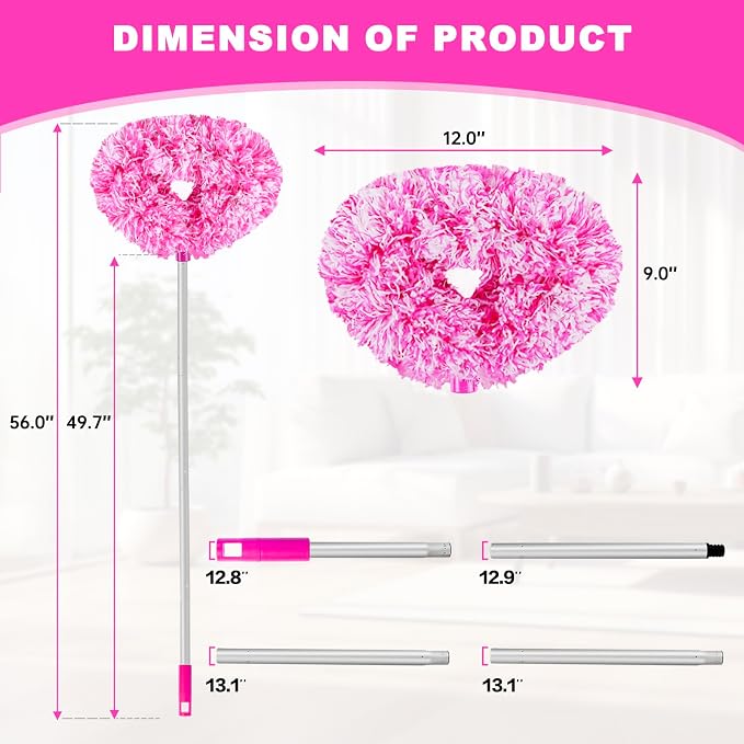 Ceiling Fan Cleaner Duster Reusable Microfiber Ceiling Fan Blade Cleaner - Image 6