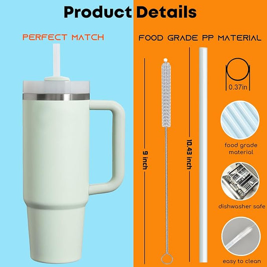 ALINK Clear Replacement Straws for Stanley 30 oz Tumbler, DISHWASHER SAFE - Image 2