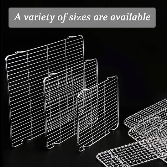 Oven Roasting Rack 11 x 15.4 inch Rectangle Baking Cooling Steaming Grilling - Image 2