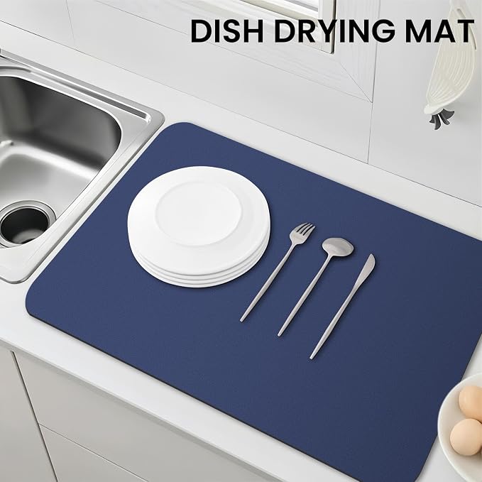 WISELIFE Dish Drying Mat Super Absorbent Drying Mat Large Dish Drying Mats - Image 7