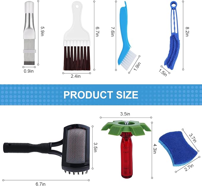 Aufind 7 PCS Different Air Conditioner Fin Cleaner kit, Brush Condenser Ac Coil - Image 7