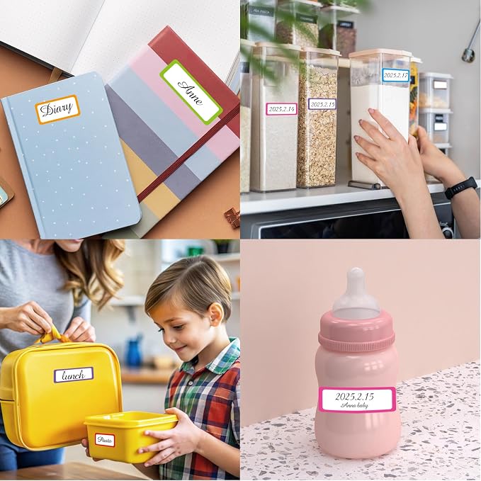 STARLIBOO Colored Labels, Removable Labels Stickers, Self-Adhesive Rectangular - Image 6
