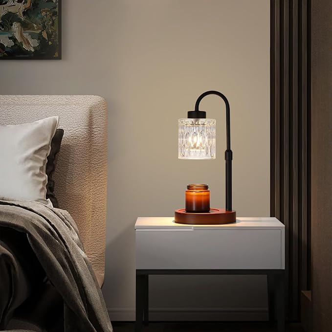 Black Candle Warmer Lamp with Dimmer and Timer, Home Decor Lamp - Image 9