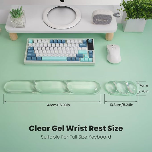 TECKNET Clear Gel Wrist Rest for Computer Keyboard, Ergonomic Gel Keyboard - Image 2