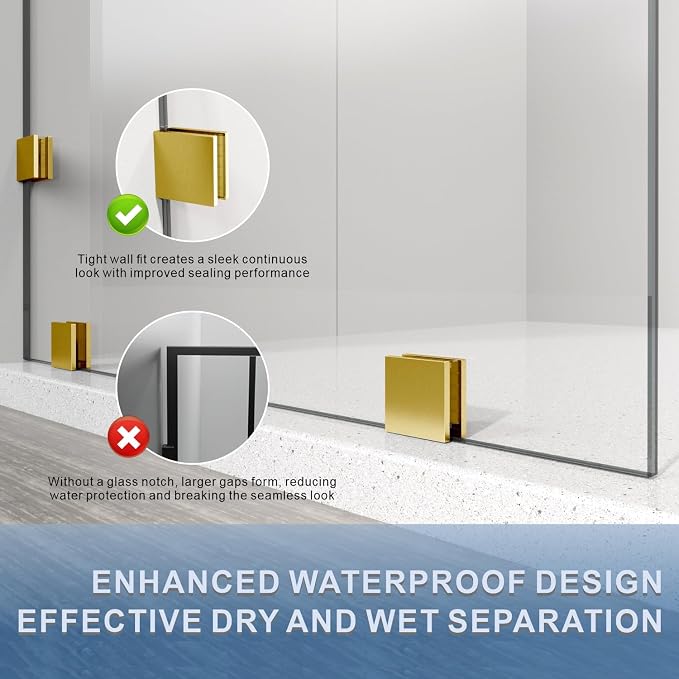 30" W ×80" H Shower Glass Panel, Frameless Fixed Glass Shower Panel - Image 8