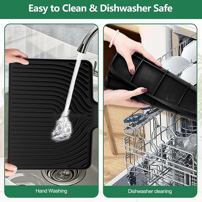 GUUKIN Silicone Dish Drying Mat, 17.7" x 11.8 " Drying Matt Kitchen Counter - Image 6
