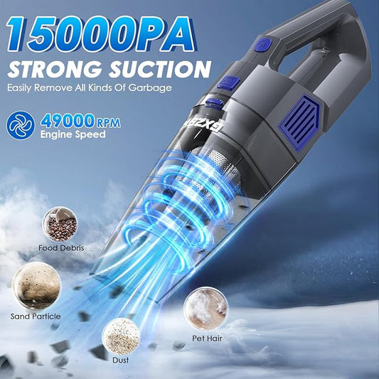 Handheld Vacuum Cordless, 15000PA Strong Suction Hand Held Car Vacuum Cleaner - Image 2