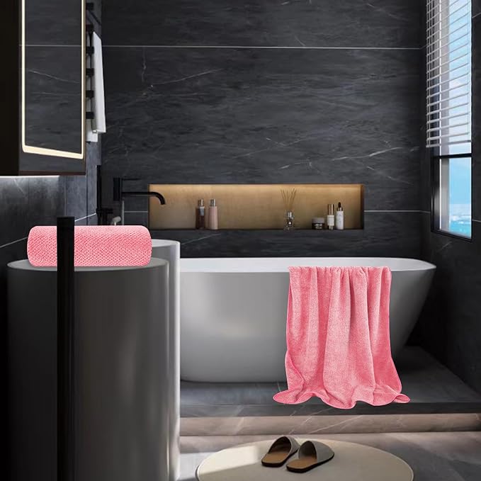 Microfiber Bath Towel Set Pack of 2, 35 x 70 Inches - Image 7