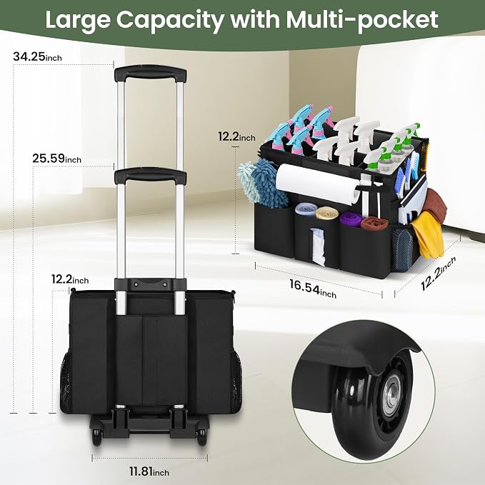 Large Rolling Cleaning Caddy - Image 7